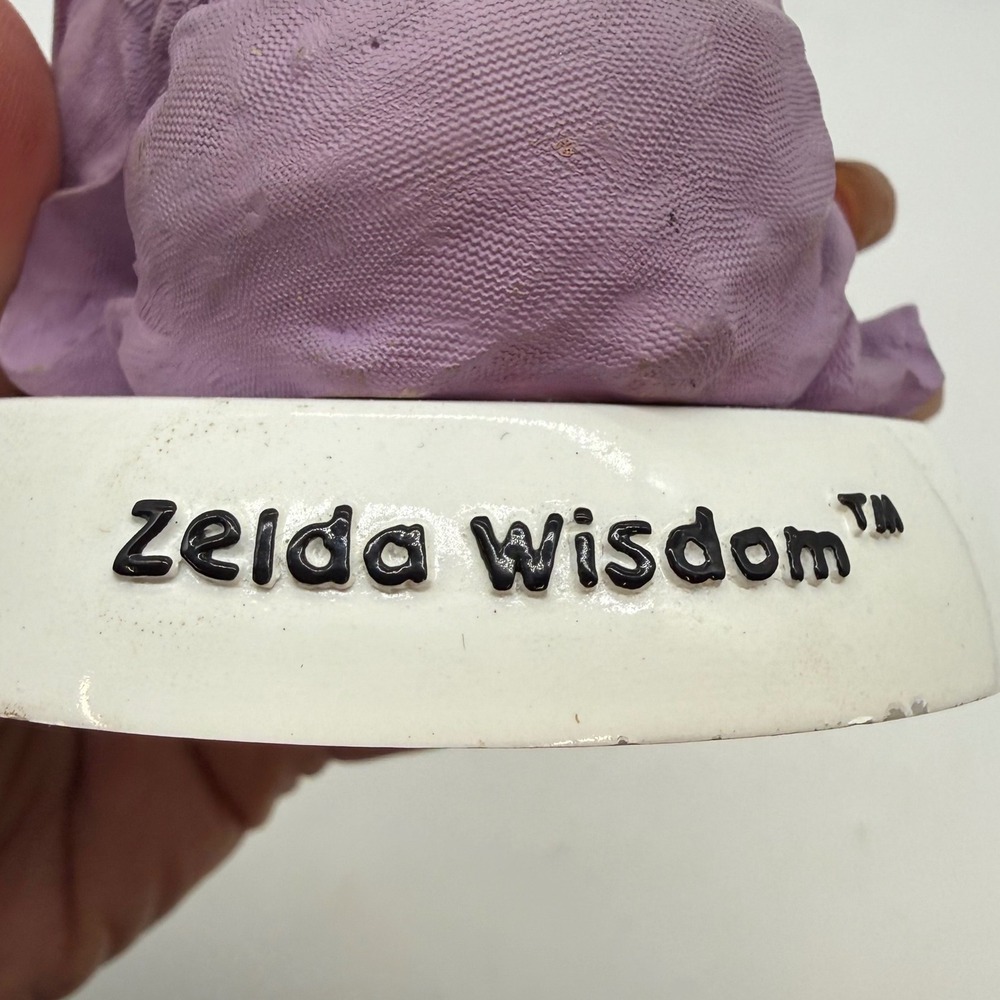 Zelda Wisdom Bulldog Bobblehead Im A Morning Person At Noon Figurine Purple Robe - Picture 10 of 12